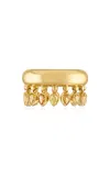 Jade Ruzzo 18k Yellow Gold Tennessee Ring Pear Champagne