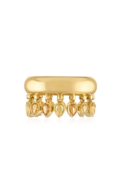 Jade Ruzzo 18k Yellow Gold Tennessee Ring Pear Champagne