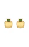 Jade Ruzzo Cowbell 18k Yellow Gold Earrings