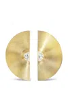 Jade Ruzzo Cymbal 18k Yellow Gold Earrings In Gold