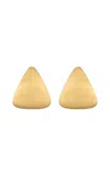 Jade Ruzzo Guitar Pick 18k Yellow Gold Earrings
