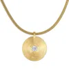 Jade Ruzzo Small Cymbal Necklace In 18k Yellow Gold,diamond