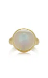 Jade Ruzzo Vic 18k Yellow Gold Moonstone Ring In White