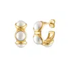 Jade Ruzzo Vic 18k Yellow Gold Pearl Earrings In 18k Yellow Gold,9mm Mabe Pearl