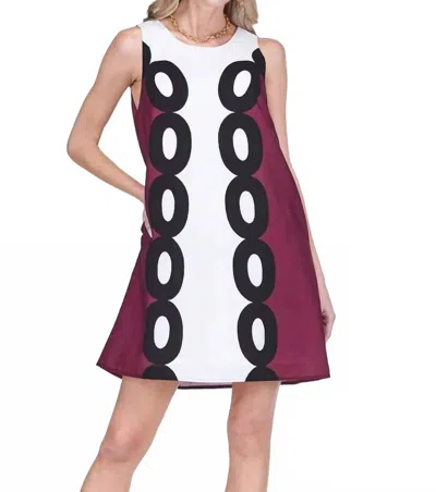 Jade Sheath Mini Dress In Maroon In Multi
