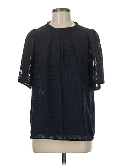 Pre-owned Jade Short Sleeve Blouse In Black
