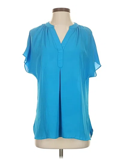 Pre-owned Jade Short Sleeve Blouse In Blue