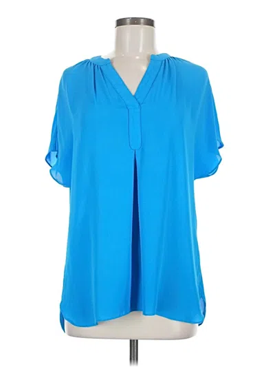 Pre-owned Jade Short Sleeve Blouse In Blue