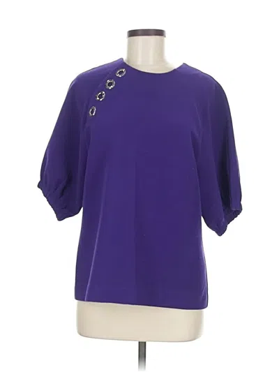 Pre-owned Jade Short Sleeve Blouse In Purple