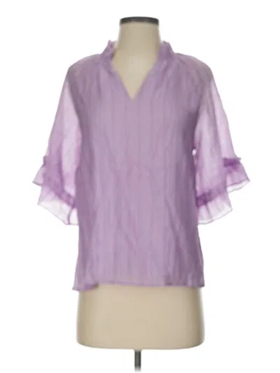 Pre-owned Jade Short Sleeve Blouse In Purple