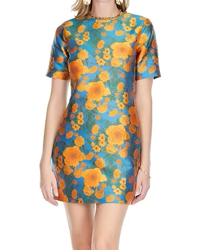 Jade Short Sleeve Chemise Dress In Marigold