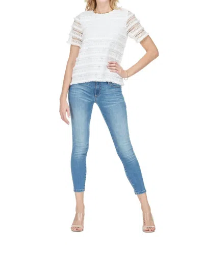 Jade Short Sleeve Top In White