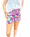 Jade Side Round Short In Boho Blossom In Multi