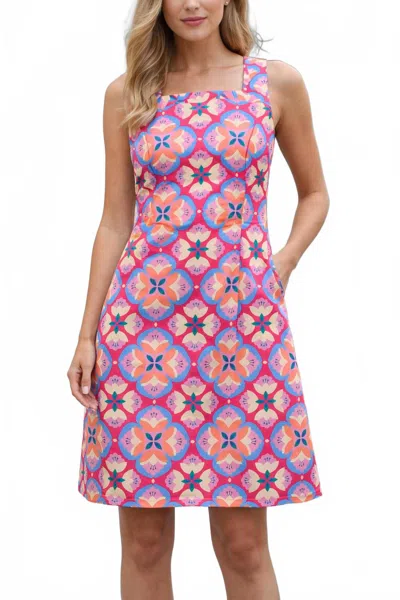 Jade Sleeveless Dress In Dreaming Daisys In Multi