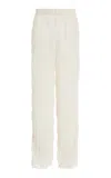 Jade Swim Amaya Crinkled Crepe Pants In Ivory