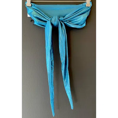 Jade Swim Anya Wrap Top In Sea Salt In Blue