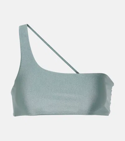 Jade Swim Apex One-shoulder Bikini Top In Blue