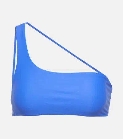 Jade Swim Apex One-shoulder Bikini Top In Cobalt