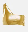 Jade Swim Apex One-shoulder Bikini Top In Golden