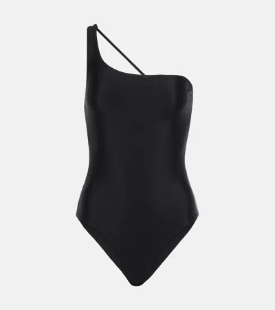Jade Swim Apex One-shoulder Swimsuit In Black