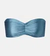 Jade Swim Ava Bandeau Bikini Top In Blue
