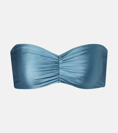 Jade Swim Ava Bandeau Bikini Top In Blue