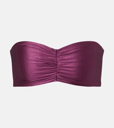 Jade Swim Ava Bandeau Bikini Top In Purple