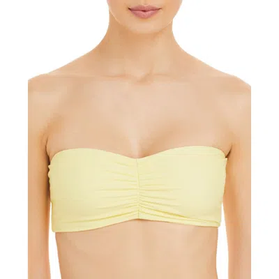 Jade Swim Ava Womens Shirred Bandeau Swim Top Separates In Pink