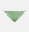 Jade Swim Bare Minimum Bikini Bottoms In Basil Sheen