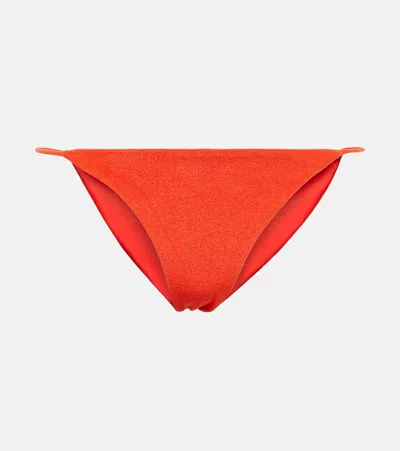 Jade Swim Bare Minimum Terry Bikini Bottoms In Poppy Terry