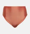 Jade Swim Bound High-rise Bikini Bottom In Red
