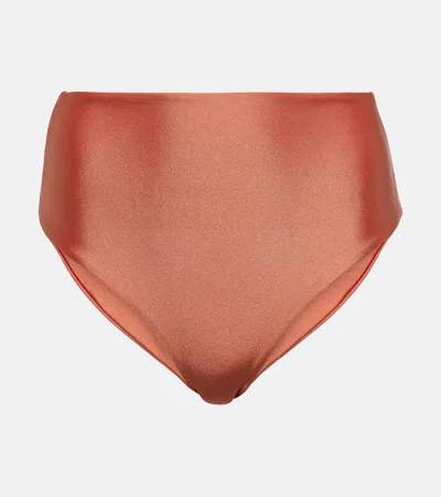 Jade Swim Bound High-rise Bikini Bottom In Red