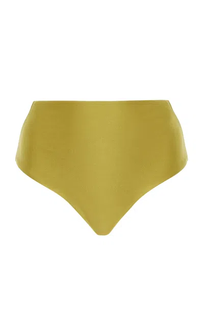 Jade Swim Bound High-waisted Bikini Bottom In Green
