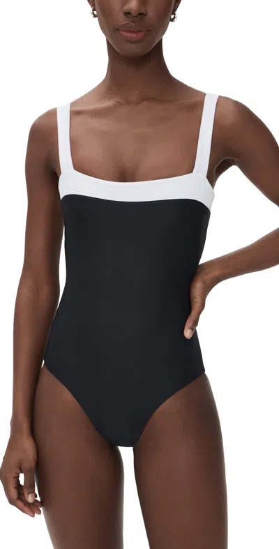 Jade Swim Coast One Piece Black With White