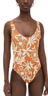 Jade Swim Contour One Piece Bronze Tropica In Bronze Tropica