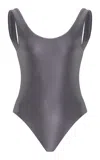 Jade Swim Contour One-piece Swimsuit In Grey