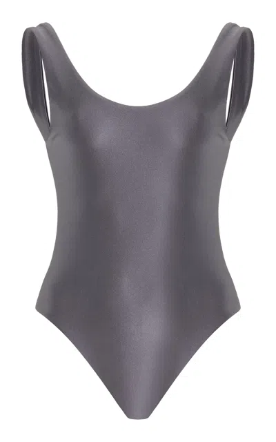 Jade Swim Contour One-piece Swimsuit In Grey