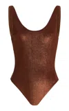 Jade Swim Contour Swimsuit In Brown