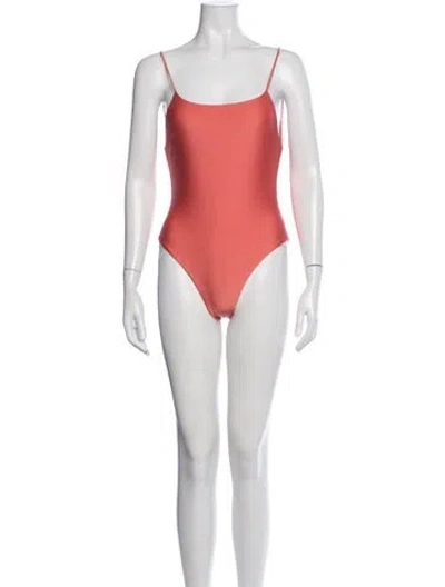 Pre-owned Jade Swim Cutout Accent One-piece W/ Tags In Pink