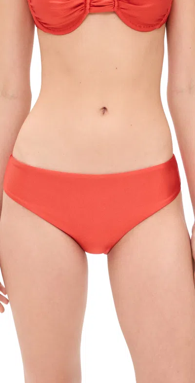 Jade Swim Daya Bikini Bottoms Persimmon Sheen