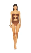 Jade Swim Ella One Piece In Espresso Terry