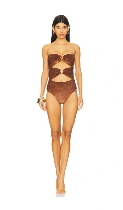 Jade Swim Ella One Piece In Espresso Terry
