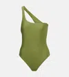 Jade Swim Evolve One-shoulder Swimsuit In Green