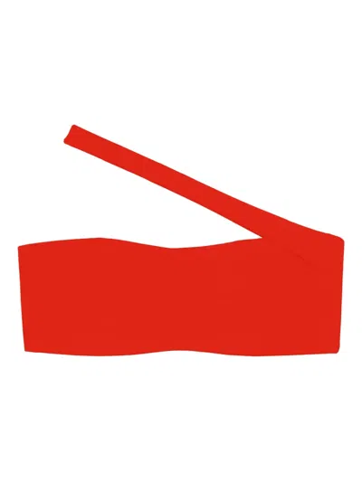 Jade Swim Halo One-shoulder Bikini Top In Orange