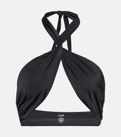 Jade Swim Helix Top In Black