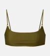 Jade Swim Hinge Bikini Top In Green