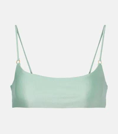 Jade Swim Hinge Bikini Top In Green
