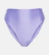 Jade Swim Incline Bikini Bottoms In Iris Sheen
