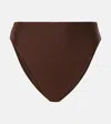 Jade Swim Incline High-rise Bikini Bottoms In Brown