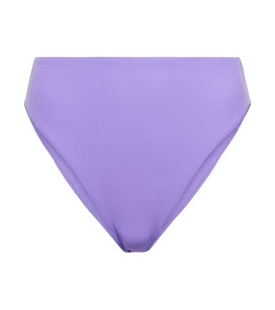 Jade Swim Incline High-rise Bikini Bottoms In Lavender